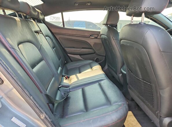 KMHD04LB3JU522858 2018 HYUNDAI ELANTRA Gray Հետևի նստատեղերի տեսք