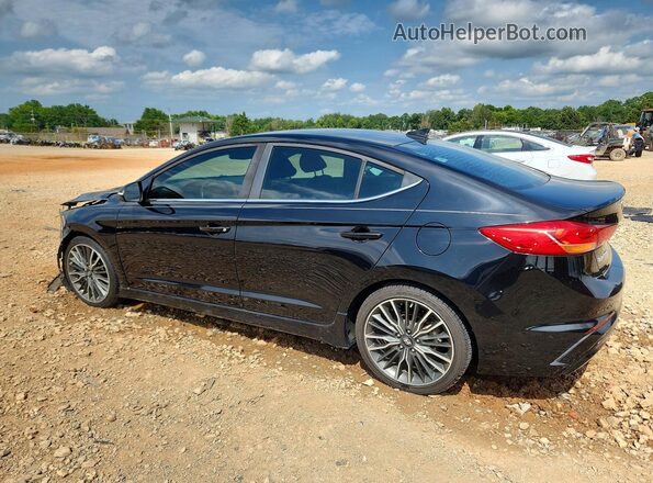KMHD04LB3JU523136 2018 HYUNDAI ELANTRA Black Հետևի ձախ