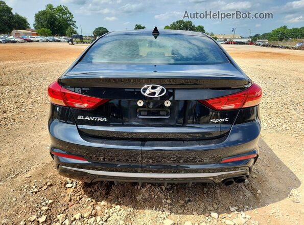 KMHD04LB3JU523136 2018 HYUNDAI ELANTRA Black Հետևի տեսք