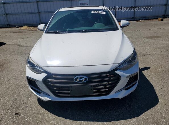 KMHD04LB4JU518608 2018 HYUNDAI ELANTRA White Դիմացի տեսք