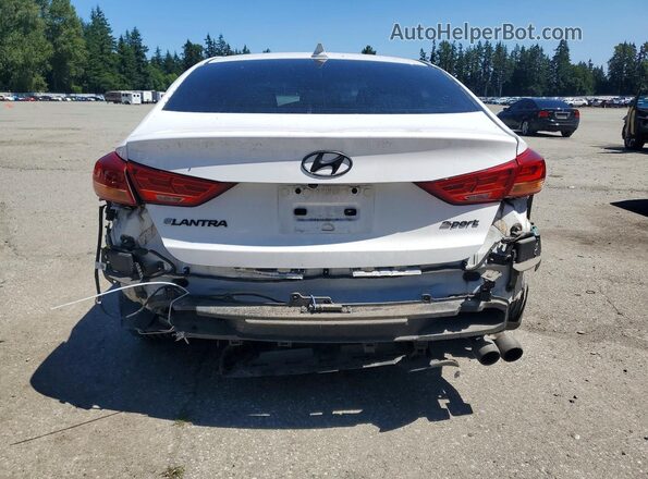 KMHD04LB4JU518608 2018 HYUNDAI ELANTRA White Հետևի տեսք