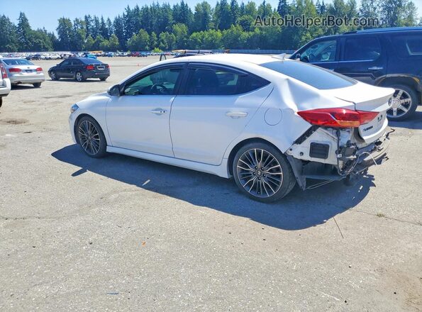 KMHD04LB4JU518608 2018 HYUNDAI ELANTRA White Հետևի ձախ