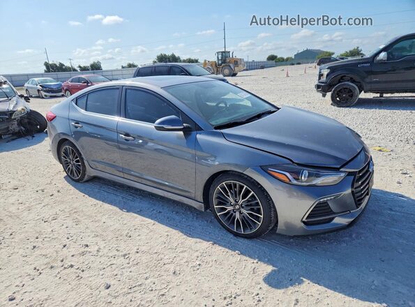 KMHD04LB4JU574631 2018 HYUNDAI ELANTRA Charcoal Передня права чверть