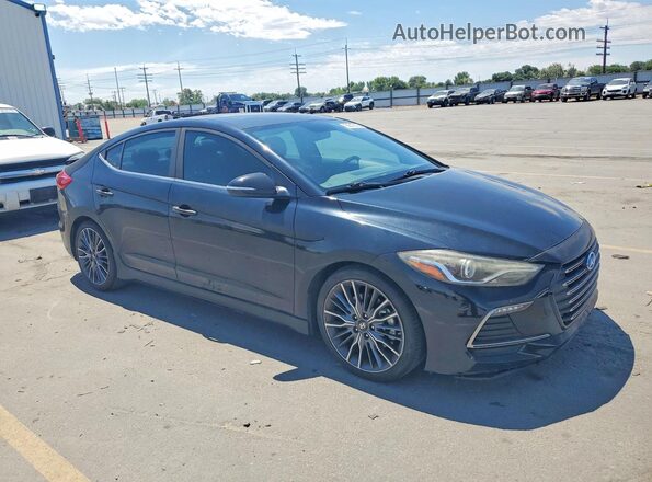 KMHD04LB5JU451775 2018 HYUNDAI ELANTRA Black წინა მარჯვენა
