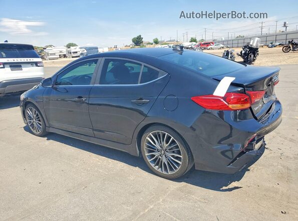KMHD04LB5JU451775 2018 HYUNDAI ELANTRA Black უკანა მარცხენა