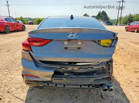 KMHD04LB6JU553621 2018 HYUNDAI ELANTRA Gray Вид ззаду