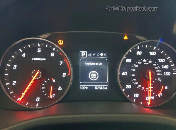 KMHD04LB7JU482011 2018 HYUNDAI ELANTRA White Widok zestawu wskaźników