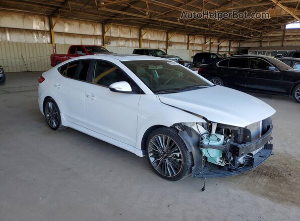KMHD04LB7JU482011 2018 HYUNDAI ELANTRA White Przód prawy