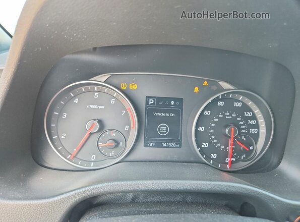 KMHD04LB7JU574946 2018 HYUNDAI ELANTRA Silver Вид щитка приладів