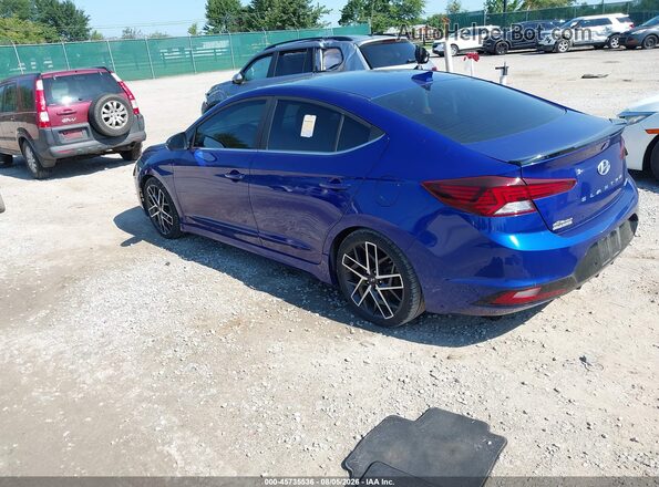 KMHD04LB7KU869868 2019 HYUNDAI ELANTRA Blue Задня ліва чверть
