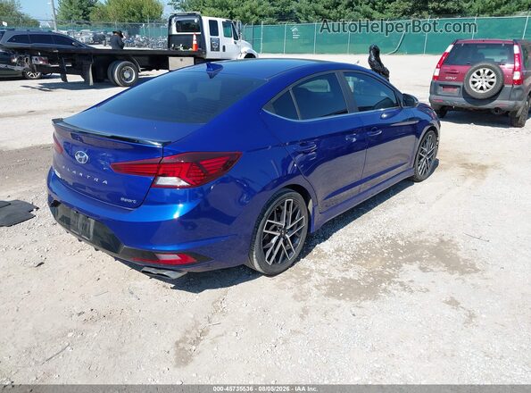 KMHD04LB7KU869868 2019 HYUNDAI ELANTRA Blue Задня права чверть