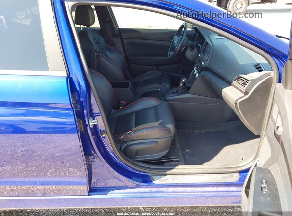 KMHD04LB7KU869868 2019 HYUNDAI ELANTRA Blue Вид наклейки з VIN-кодом