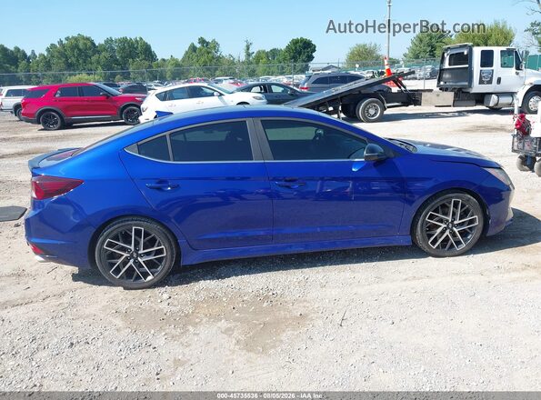KMHD04LB7KU869868 2019 HYUNDAI ELANTRA Blue Панорамний вид салону 360°