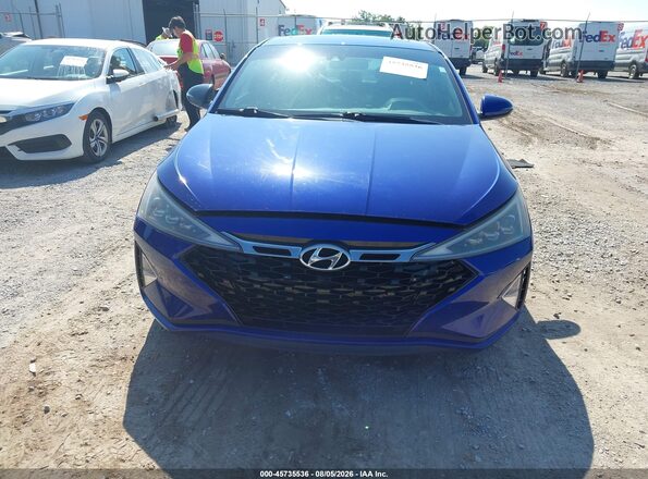 KMHD04LB7KU869868 2019 HYUNDAI ELANTRA Blue Вид задньої частини салону