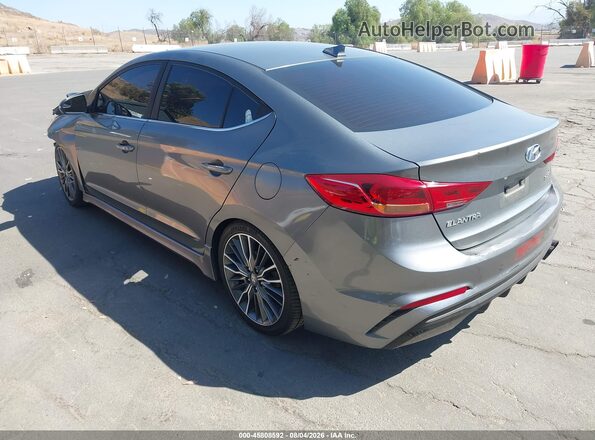 KMHD04LB8HU359764 2017 HYUNDAI ELANTRA Gray Trasero izquierdo