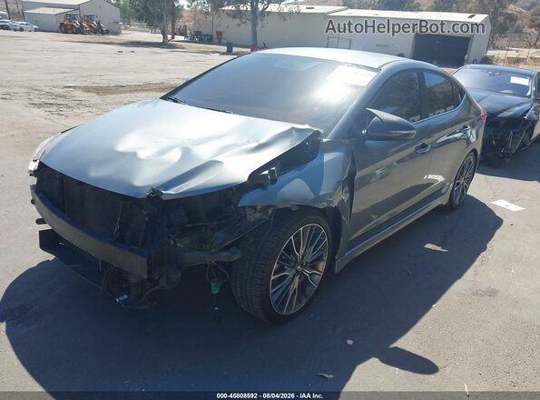 KMHD04LB8HU359764 2017 HYUNDAI ELANTRA Gray Vista tres cuartos delantera izquierda