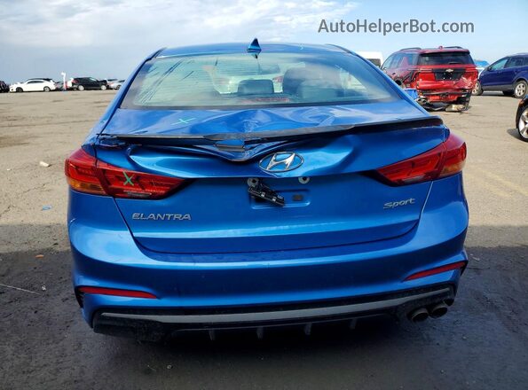 KMHD04LB8HU364088 2017 HYUNDAI ELANTRA Blue Հետևի տեսք
