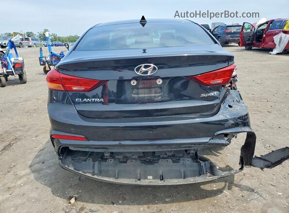 KMHD04LB8JU499139 2018 HYUNDAI ELANTRA Черный Вид сзади