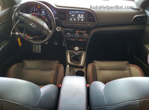 KMHD04LB8KU838581 2019 HYUNDAI ELANTRA White Vista del salpicadero