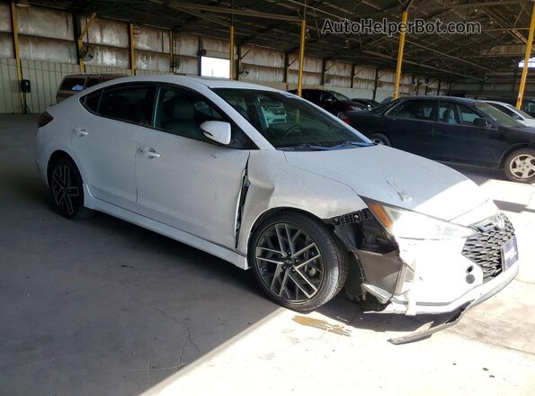 KMHD04LB8KU838581 2019 HYUNDAI ELANTRA White Delantero derecho