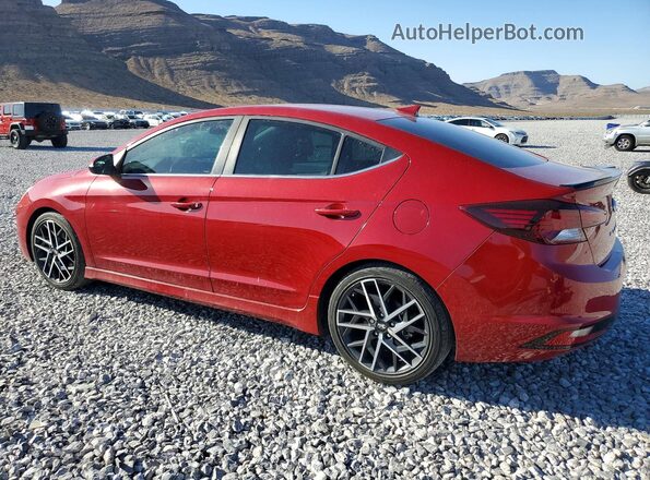 KMHD04LB9KU890494 2019 HYUNDAI ELANTRA Red Rear left
