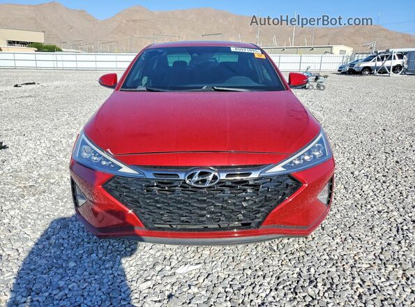 KMHD04LB9KU890494 2019 HYUNDAI ELANTRA Red Front view