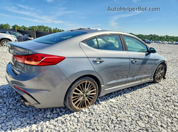 KMHD04LBXJU515650 2018 HYUNDAI ELANTRA Gray Задня права чверть