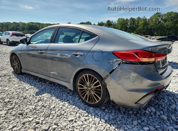 KMHD04LBXJU515650 2018 HYUNDAI ELANTRA Gray Задня ліва чверть