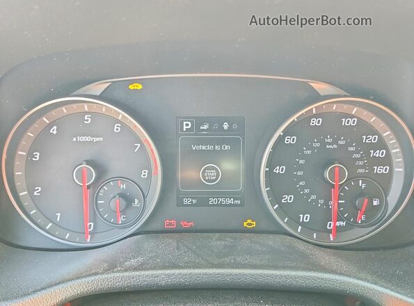 KMHD04LBXJU515650 2018 HYUNDAI ELANTRA Gray Вид щитка приладів