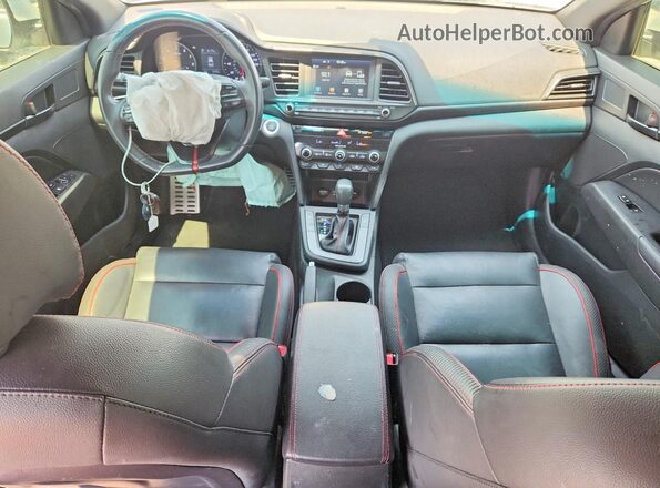KMHD04LBXLU992761 2020 HYUNDAI ELANTRA Белый Вид панели приборов