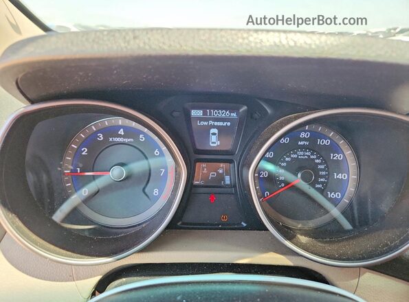KMHD35LH0GU267175 2016 HYUNDAI ELANTRA Белый Вид щитка приборов