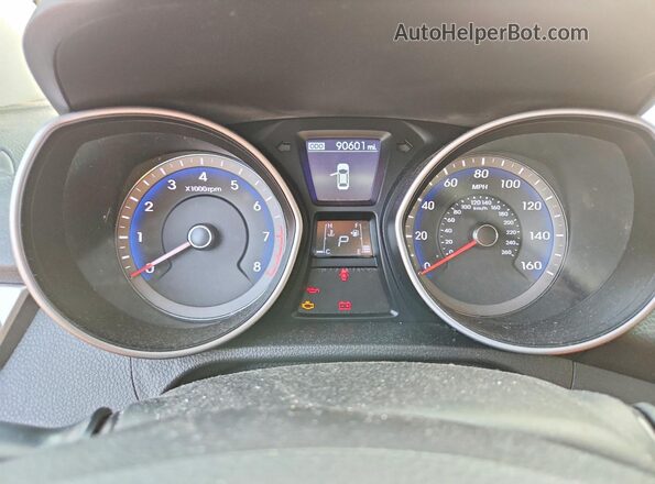 KMHD35LH0GU340786 2016 HYUNDAI ELANTRA Gray Vista del cuadro de instrumentos