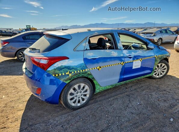 KMHD35LH0HU381436 2017 HYUNDAI ELANTRA Blue Задня права чверть