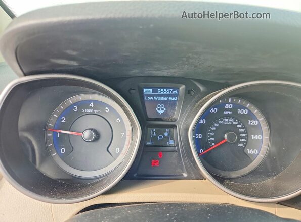 KMHD35LH1GU337864 2016 HYUNDAI ELANTRA Red Vista del cuadro de instrumentos
