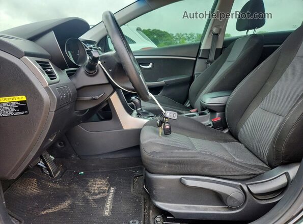 KMHD35LH1HU354617 2017 HYUNDAI ELANTRA Black Widok wnętrza z przodu