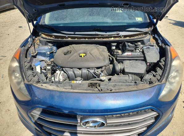 KMHD35LH2GU259613 2016 HYUNDAI ELANTRA Blue Вид задньої частини салону