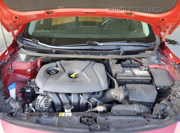 KMHD35LH2GU319213 2016 HYUNDAI ELANTRA Красный Вид задней части салона