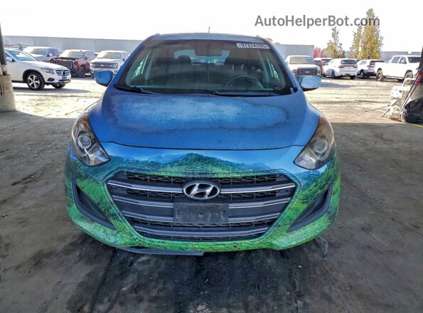 KMHD35LH4HU383190 2017 HYUNDAI ELANTRA Blue Front view