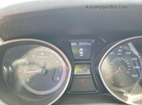 KMHD35LH6GU264166 2016 HYUNDAI ELANTRA Silver Instrument cluster view