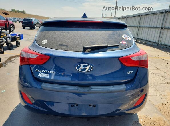 KMHD35LH8GU299663 2016 HYUNDAI ELANTRA Blue Rear view