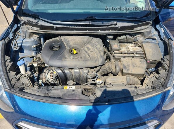 KMHD35LH8GU299663 2016 HYUNDAI ELANTRA Blue Rear interior view