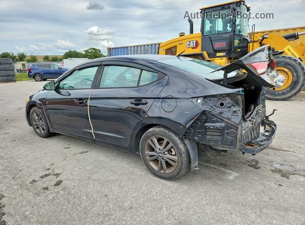 KMHD74LF0HU079528 2017 HYUNDAI ELANTRA Black უკანა მარცხენა