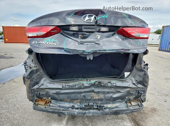 KMHD74LF0HU079528 2017 HYUNDAI ELANTRA Black უკანა ხედი