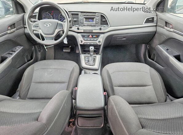 KMHD74LF0HU079528 2017 HYUNDAI ELANTRA Black წინა პანელის ხედი