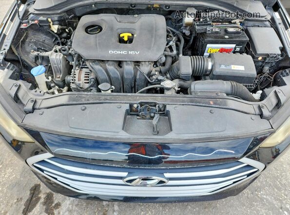 KMHD74LF0HU079528 2017 HYUNDAI ELANTRA Black უკანა სალონის ხედი