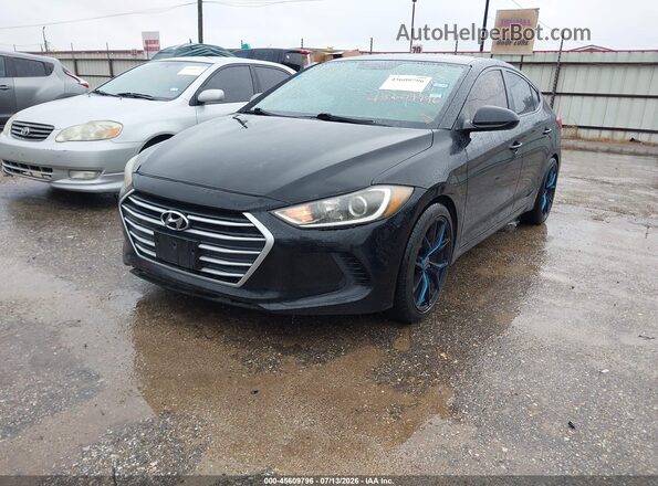 KMHD74LF0HU361118 2017 HYUNDAI ELANTRA Черный Передняя левая четверть