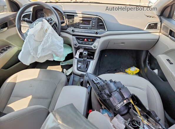 KMHD74LF0HU371373 2017 HYUNDAI ELANTRA Gray წინა პანელის ხედი
