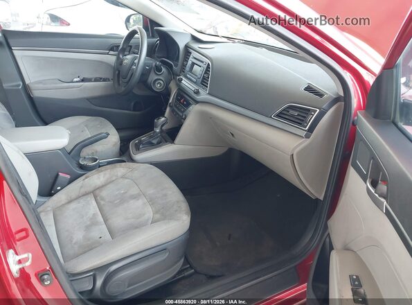 KMHD74LF0HU421527 2017 HYUNDAI ELANTRA Red Вид салону спереду