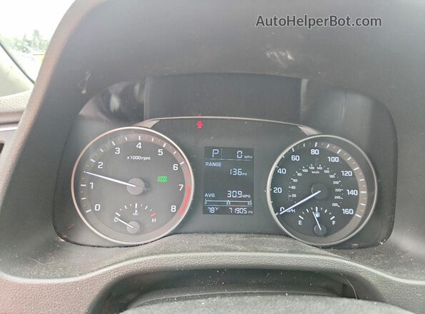 KMHD74LF0JU554861 2018 HYUNDAI ELANTRA Серебряный Вид щитка приборов