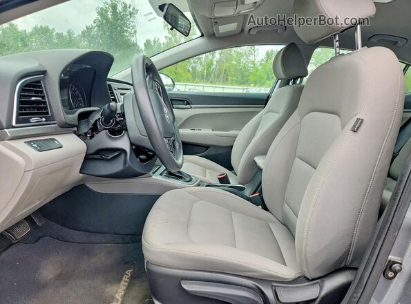 KMHD74LF0JU554861 2018 HYUNDAI ELANTRA Серебряный Вид салона спереди